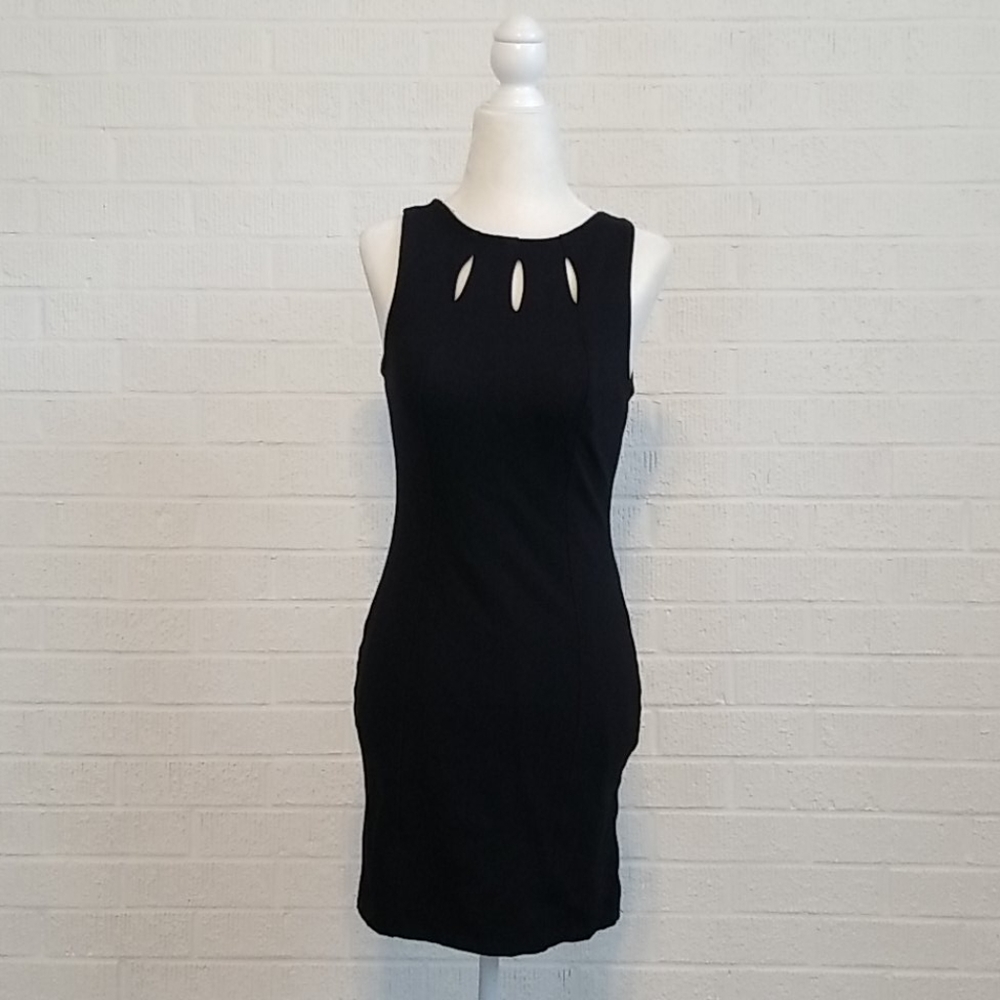 Women's black cutout bodycon dress